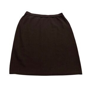 St John Collection Marie Gray Skirt Brown Pencil Straight 10